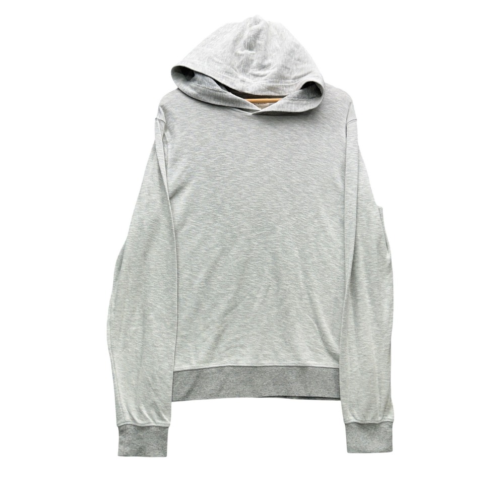 Lucky Brand Hoodie Mens Small Gray Long Sleeve Lightweight Casual Fleece